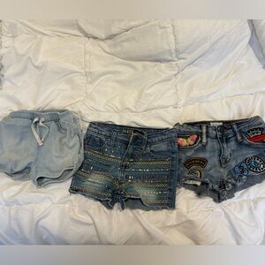 Hudson Jeans Kids Denim Shorts - Blue and Gray